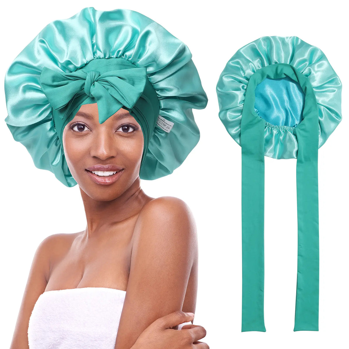 Silk-Like Satin Double-Layer Hair Cap