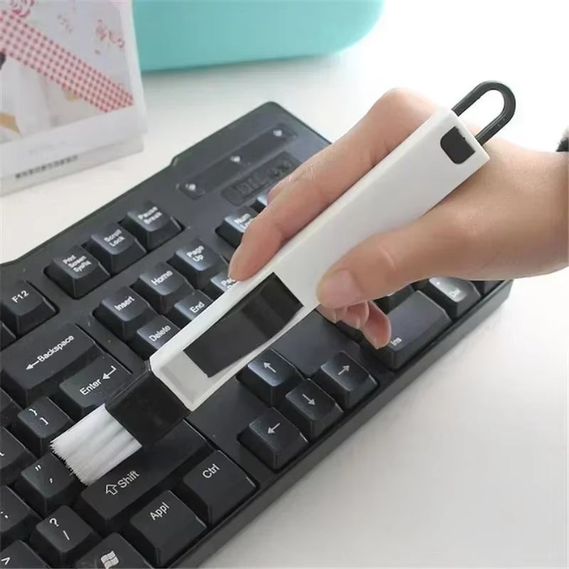 CleanSweep Polished Window Track & Keyboard Brush- Nook & Cranny Dust Shovel for Effortless Cleaning