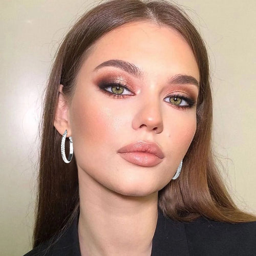 2 Pairs 18K White Gold Plated Hoop Earrings for Women S925 Sterling Silver Post Hypoallergenic Earrings Set Birthday Graduation Mothers Day Jewelry Gifts Her Mom Girlfriend Adults Ideas 30/40MM